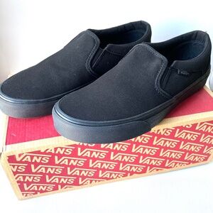Vans | Shoes | Vans Asher Canvas Slip-on | Black Vans Slip-on M9/W11 Skate Shoe